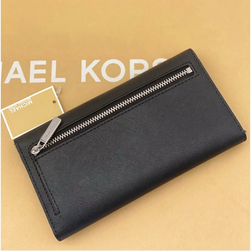 Michael Kors Trifold Wallet Black - Picture 2 of 6